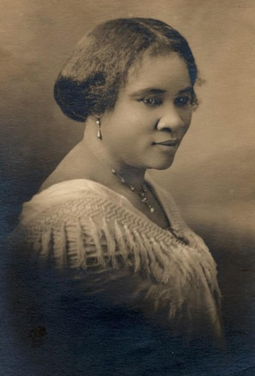 Madam C.J. Walker, c. 1914. Public domain image via Wikipedia and the U.S. National Archives
