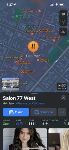 Vagaro's Apple Maps booking integration