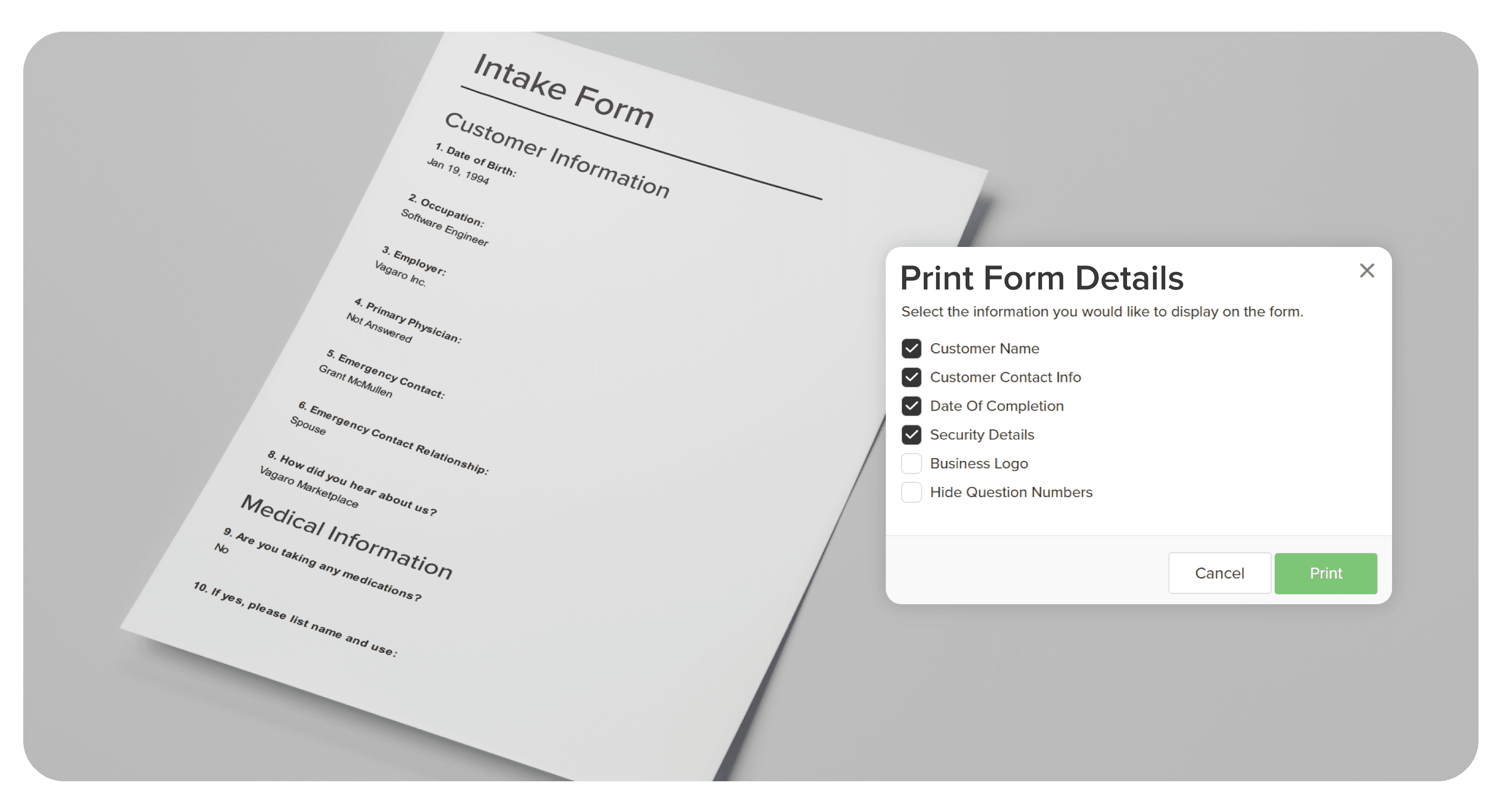Update to Printing Forms