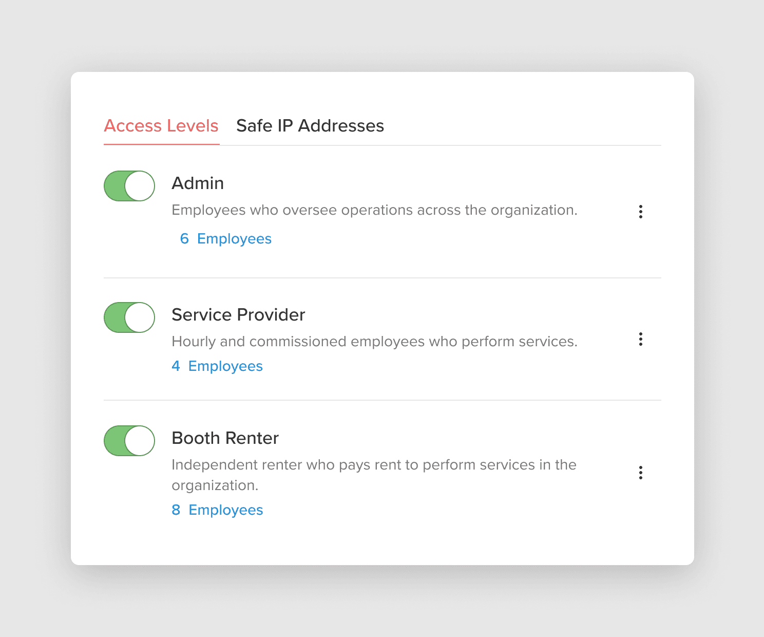 Enhancement to Access Levels