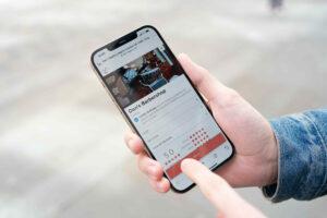 Vagaro mobile booking app on mobile phone