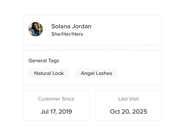 Keep track of client preferences