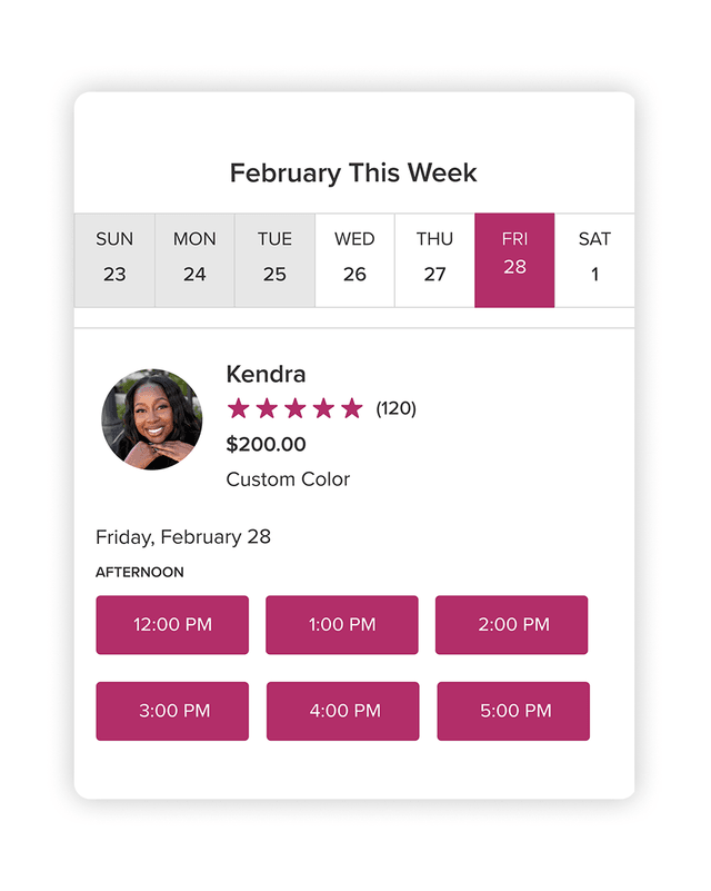 Seamless client booking