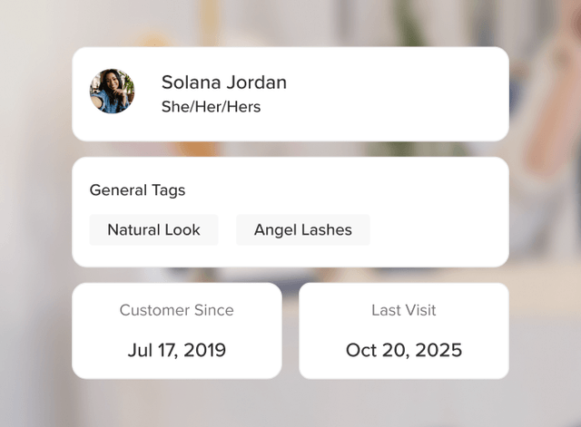 Client info stays handy